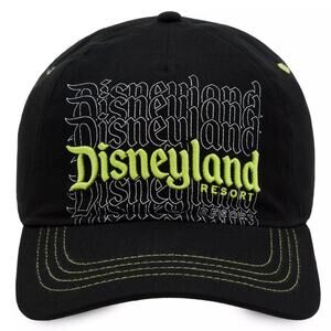 DAD HAT Disneyland Resort Stacked Logo Baseball Cap for Adults black NEW PARKS